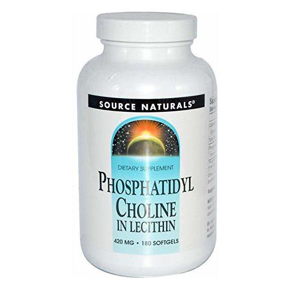 Лецитин Source Naturals Phosphatidyl Choline in Lecithin 420 мг 180 капс. (000005081)
