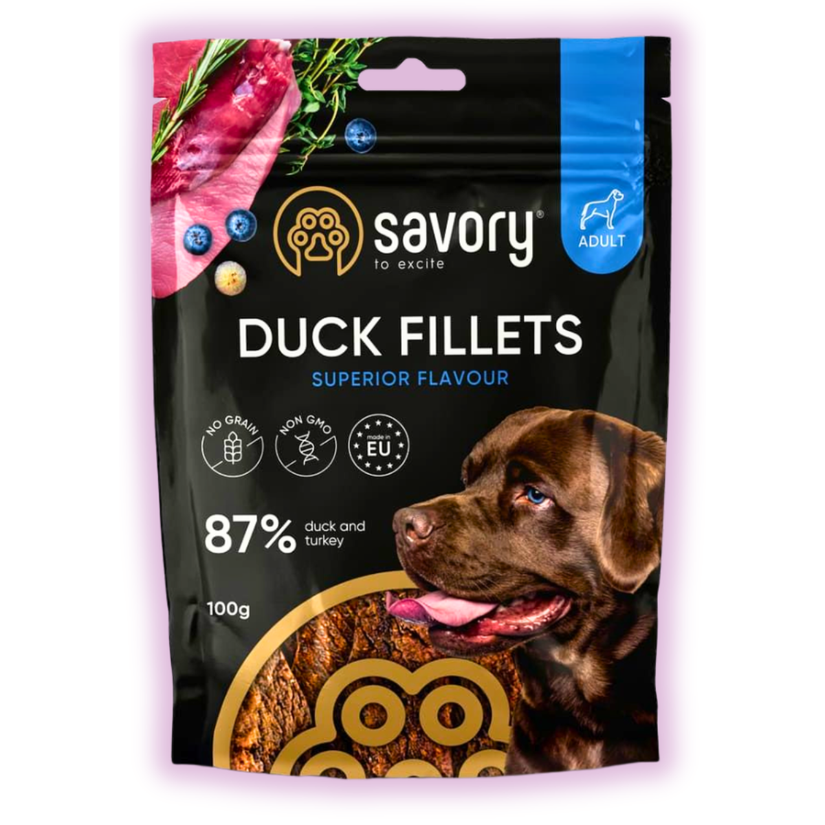 Лакомства для взрослых собак джерки Savory с индейкой и уткой 100 г (21151)