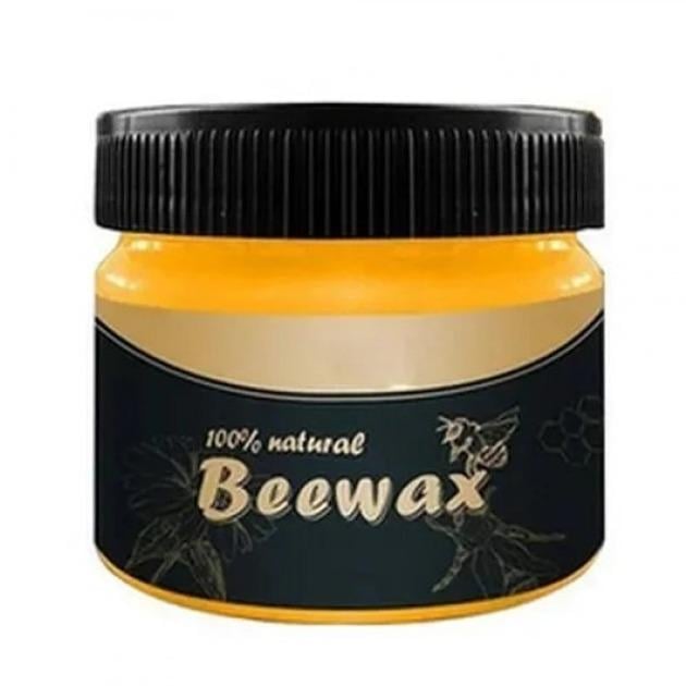 Поліроль для меблів Beewax бджолиний віск для відновлення зовнішнього вигляду дерева 80 г (ART-929)