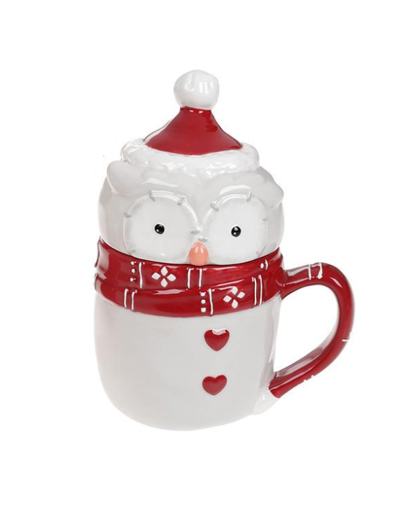 Чашка керамічна з кришкою Совушкин Затишок 350 мл