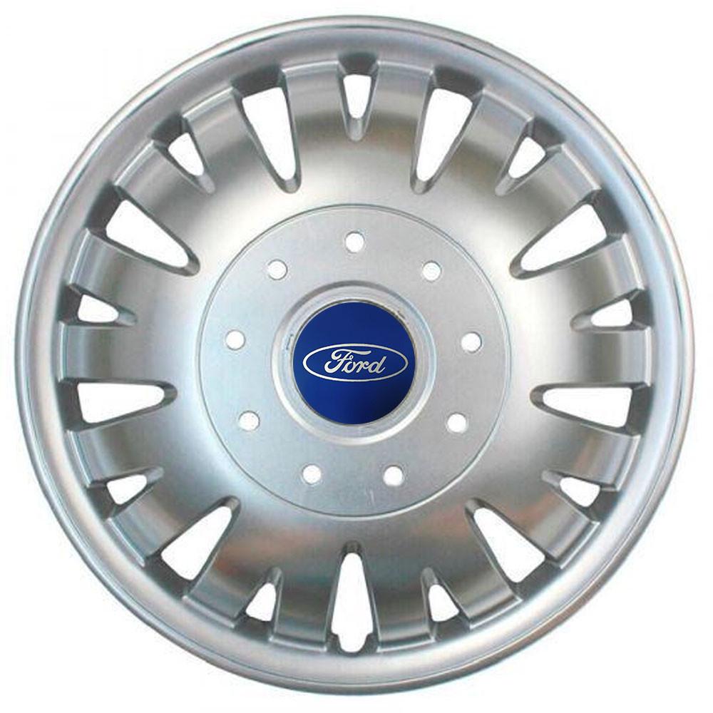 Колпаки SJS с логотипом Ford 410 R16 4 шт. Серебряный (31008669)