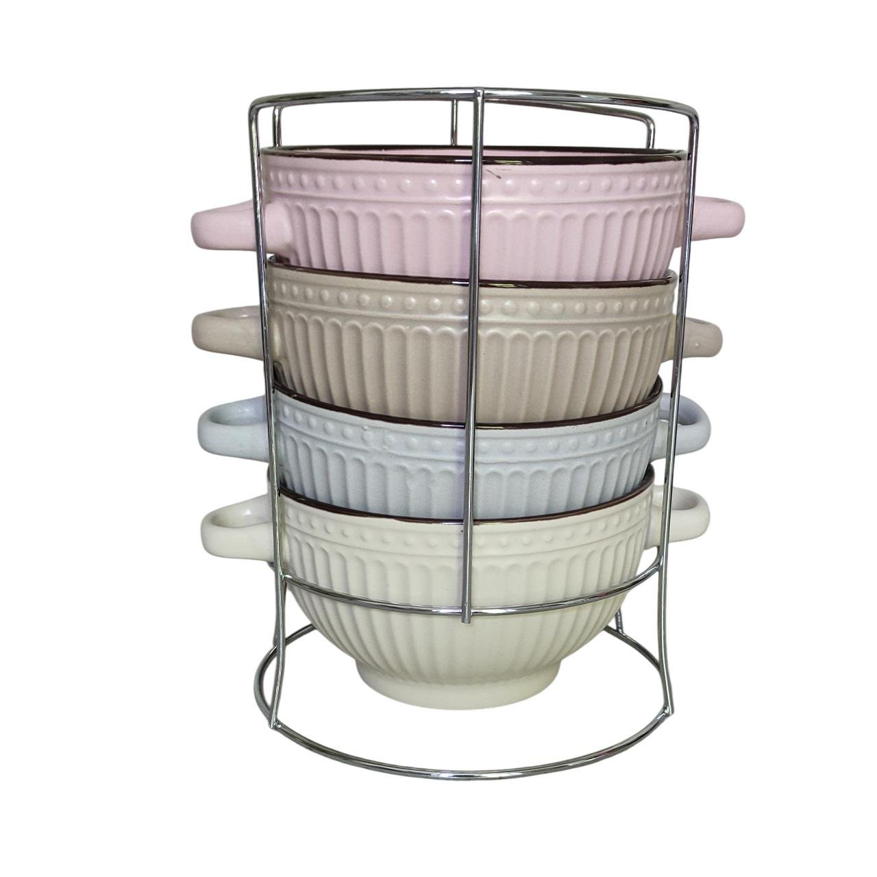 Набір бульйонниць з ручками SNT 054-04-07 Style на стійці 680 мл (1358845995) - фото 1 Набір бульйонниць з ручками SNT 054-04-07 Style на стійці 680 мл (1358845995) - фото 1