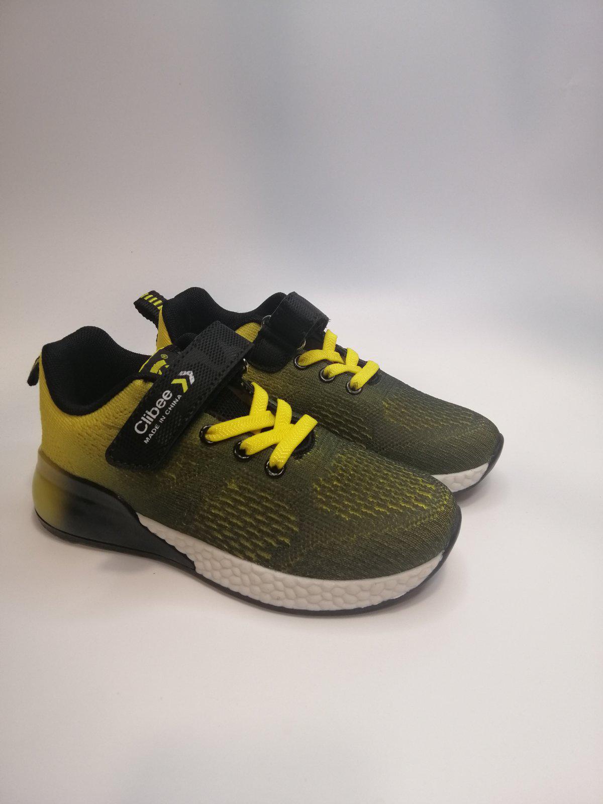 Кроссовки для мальчика Clibee р. 33 20,6 см Зеленый (147-1Е bl/yellow)