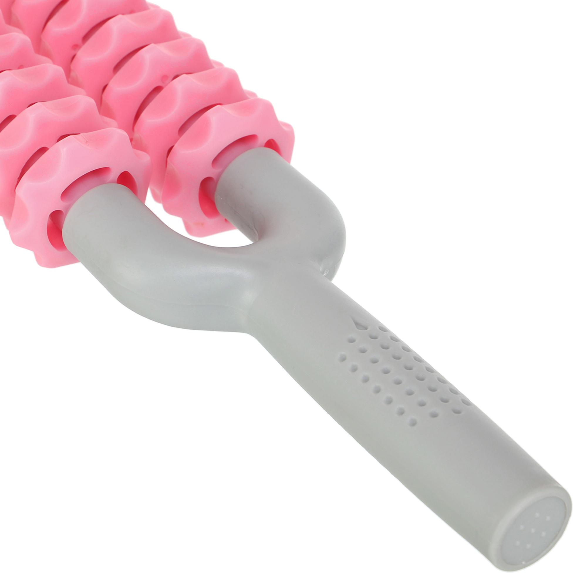 Масажер-палиця роликовий Massager Bar SP-Sport 24 масажерів Рожевий (FI-6199) - фото 2