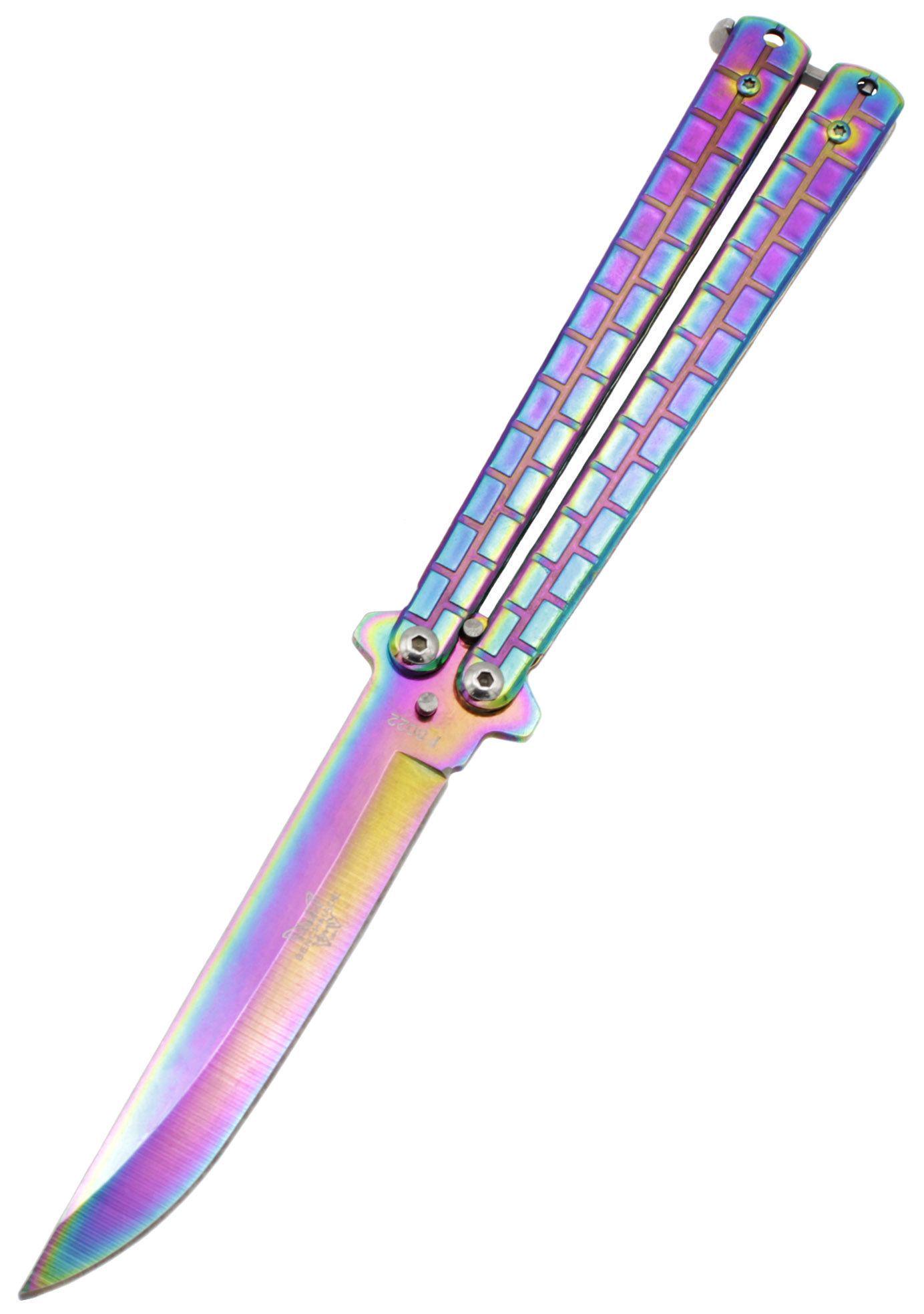 Нож-бабочка A822 с цветным лезвием (20173) - фото 2 Нож-бабочка A822 с цветным лезвием (20173) - фото 2