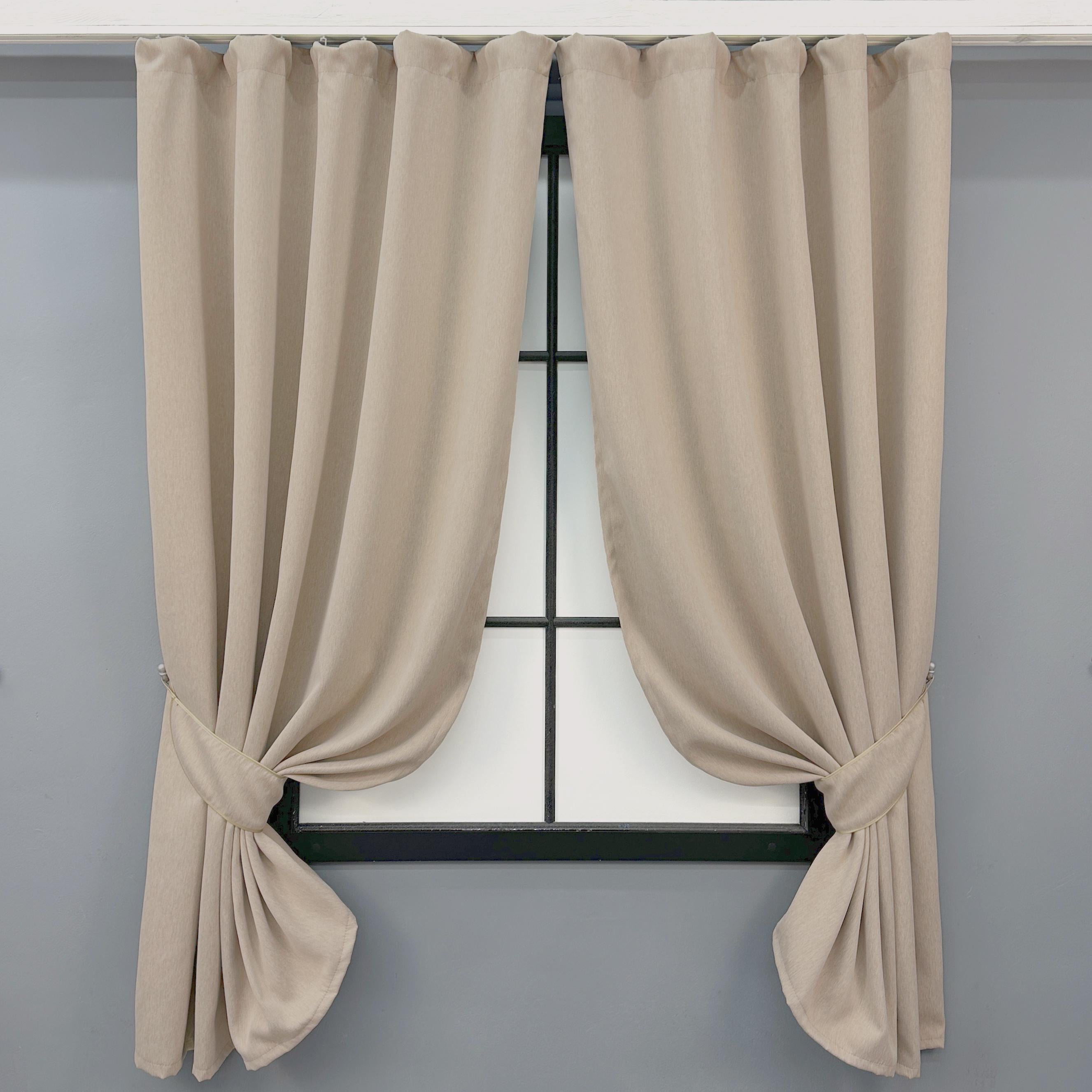 Комплект коротких штор VR-Textil Блэкаут Eclipse №1817ш 130х170 см 2 шт. Песочный (35-0400)