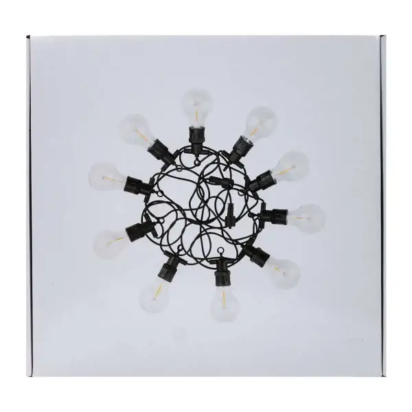 Гирлянда новогодняя уличная с лампочками светодиодная ретро LED 5 м 10 ламп Разноцветный (S14ML) - фото 11