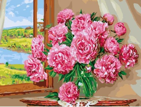 Картина по номерам Brushme Яркие пионы 40x50 см (PGX9904)