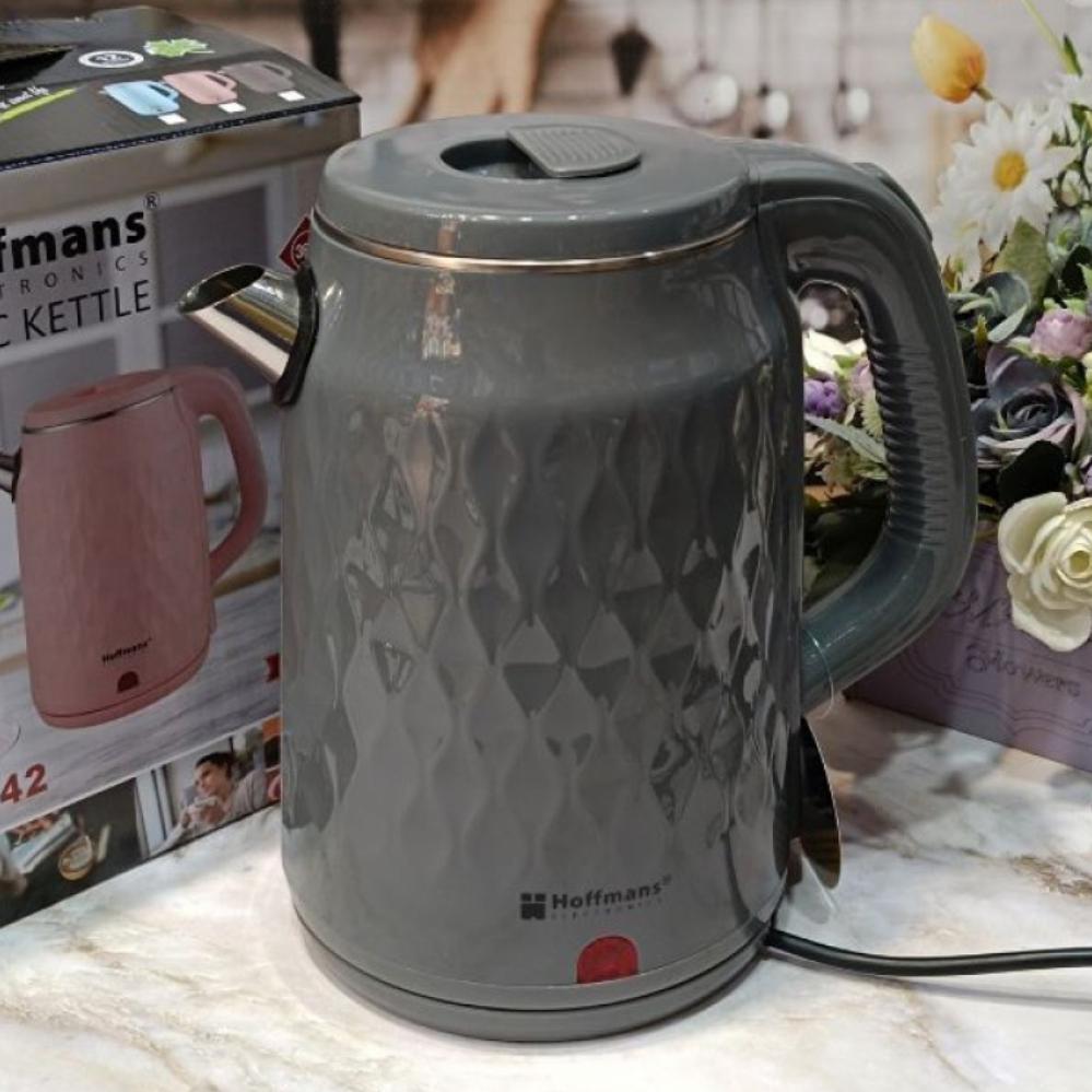 Електрочайник Hoffmans Electronics HM-2542 2000W 2,5 л Сірий (120.1873.2) - фото 4 Електрочайник Hoffmans Electronics HM-2542 2000W 2,5 л Сірий (120.1873.2) - фото 4
