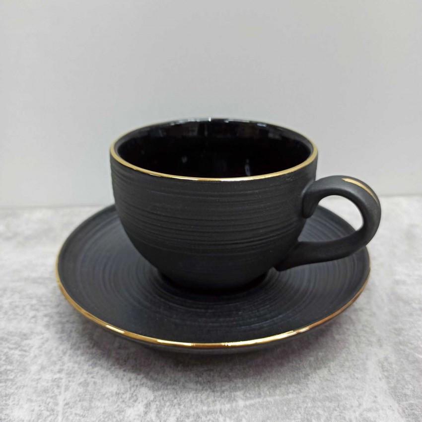 Чашка чайная LOS`K Imperium Negro с блюдцем 200 мл (L0630-T8601464) Чашка чайная LOS`K Imperium Negro с блюдцем 200 мл (L0630-T8601464)