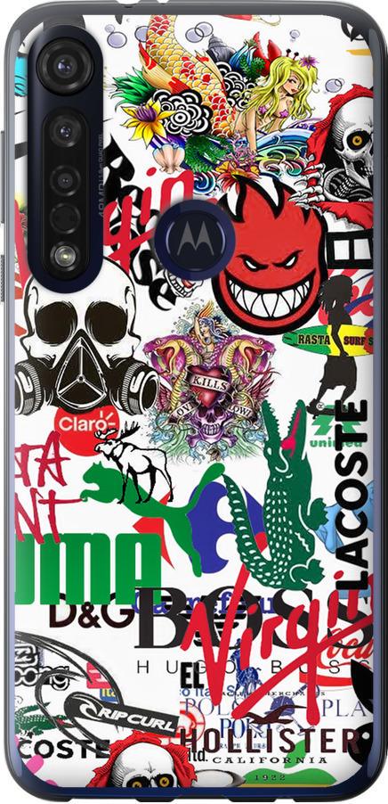 Чехол на Motorola G8 Plus Many different logos (4022u-1837-42517) Чехол на Motorola G8 Plus Many different logos (4022u-1837-42517)