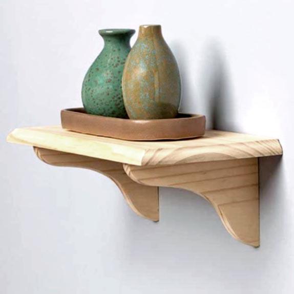 Полка для ванной из дерева Хойтен 45 Бланже (ВНП/454801)