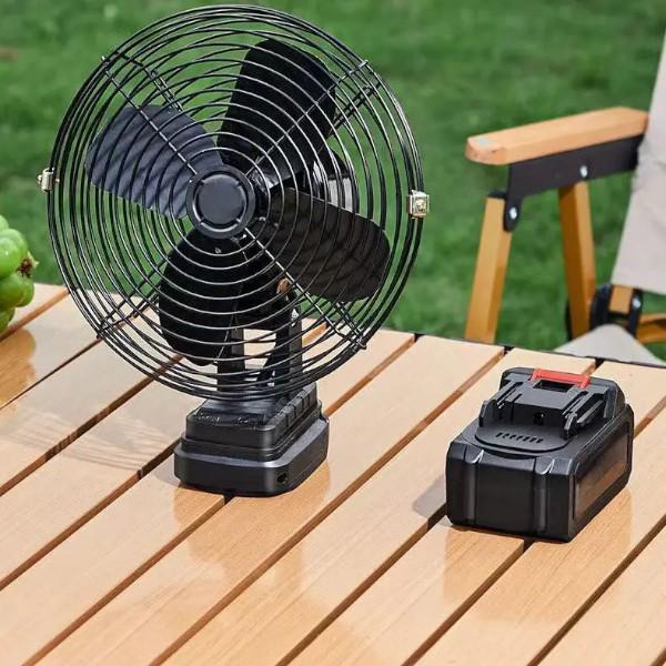 Вентилятор портативный с 2 аккумуляторами 21 V и автоповоротом Черный (VAP-8) - фото 4 Вентилятор портативный с 2 аккумуляторами 21 V и автоповоротом Черный (VAP-8) - фото 4