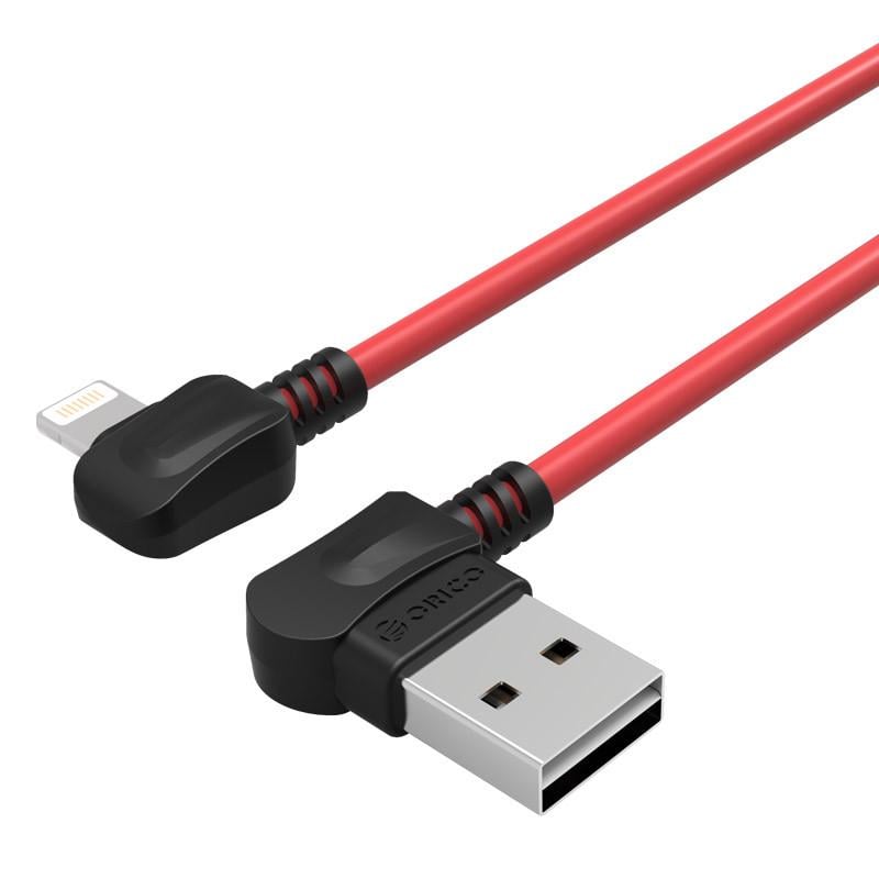 Кабель Lightning Orico LTW-10 с двусторонним разъемом USB 1 м Красный - фото 2