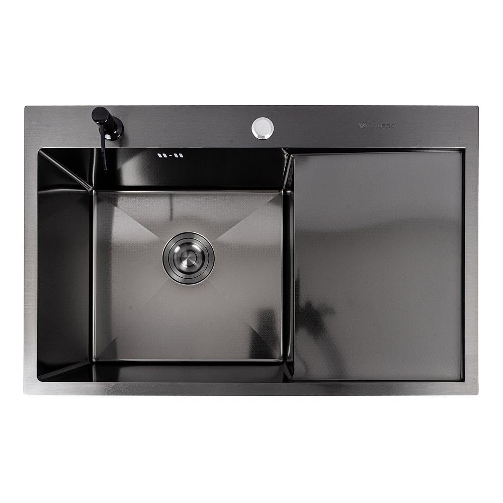 Мойка кухонная Valeso PVD 78х50 см 3.0/0.8 Черный