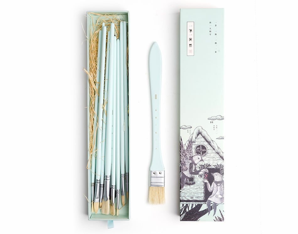 Набор профессиональных художественных кистей MIYA BIRDS 10 шт. из натуральной щетины Мятная коробка - фото 3 Набор профессиональных художественных кистей MIYA BIRDS 10 шт. из натуральной щетины Мятная коробка - фото 3