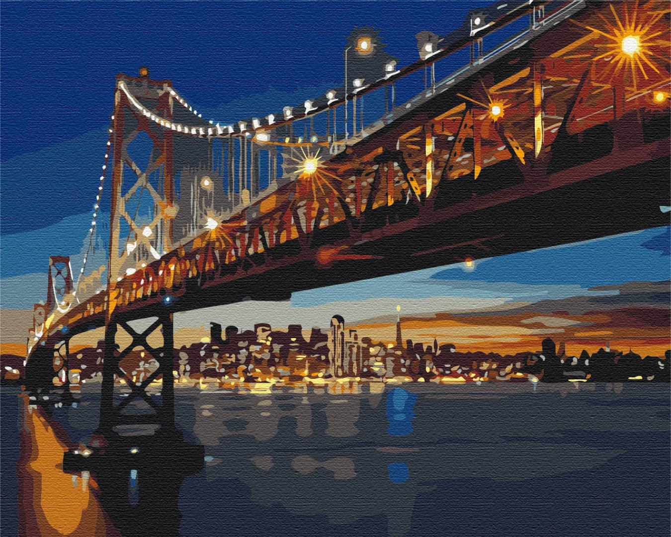 Картина по номерам Brushme Ночной Сан-Франциско 40x50 см (BS8127)