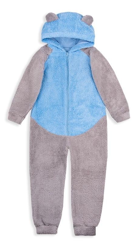 Кигуруми детский на молнии для мальчика Gabbi Медведь 110 см Серый (11898)