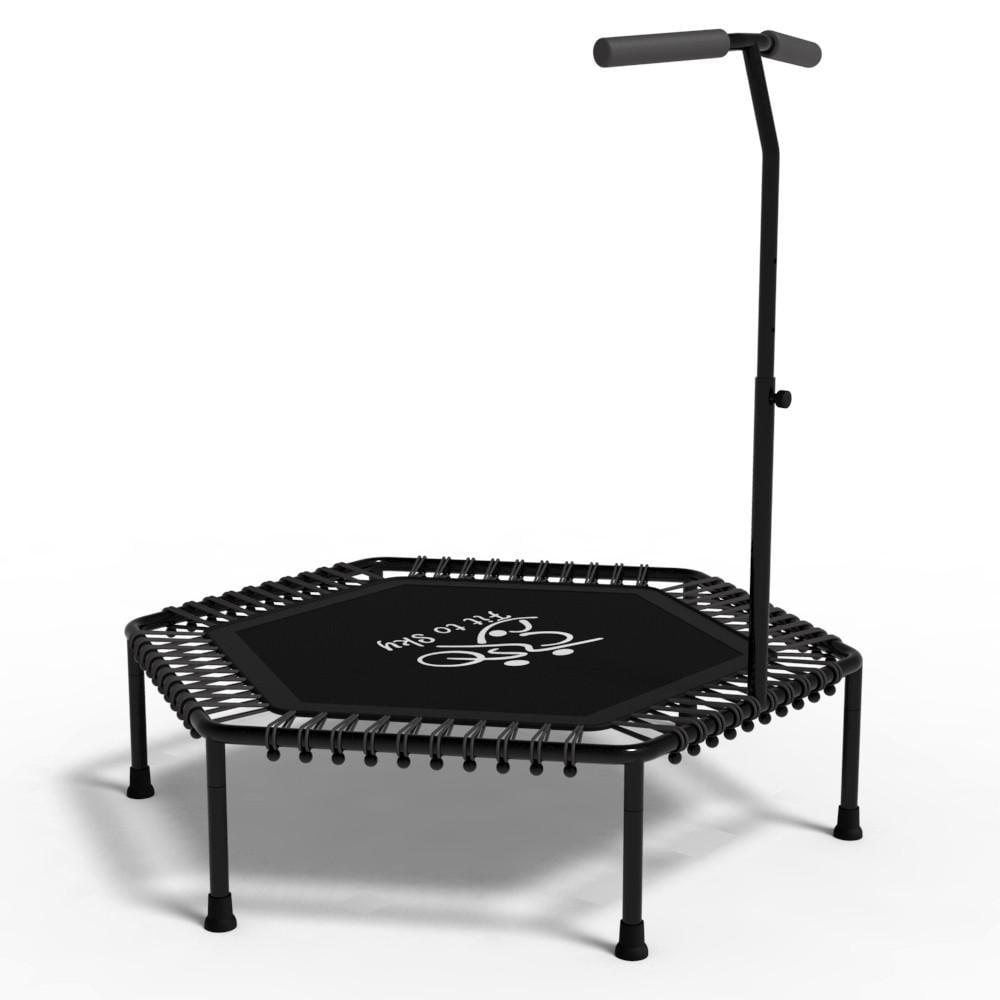 Батут з ручкою FitToSky для фітнесу 127 см Чорний - фото 2 Батут з ручкою FitToSky для фітнесу 127 см Чорний - фото 2
