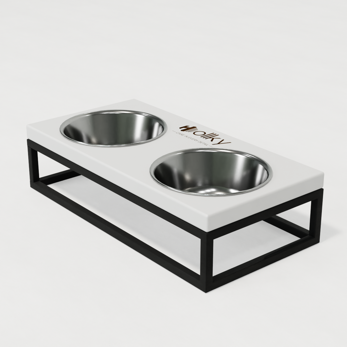 Миски на подставке для маленьких собак и котов Hollky Base S 2х0,45 л (BS-36187-BLWH) - фото 5 Миски на подставке для маленьких собак и котов Hollky Base S 2х0,45 л (BS-36187-BLWH) - фото 5