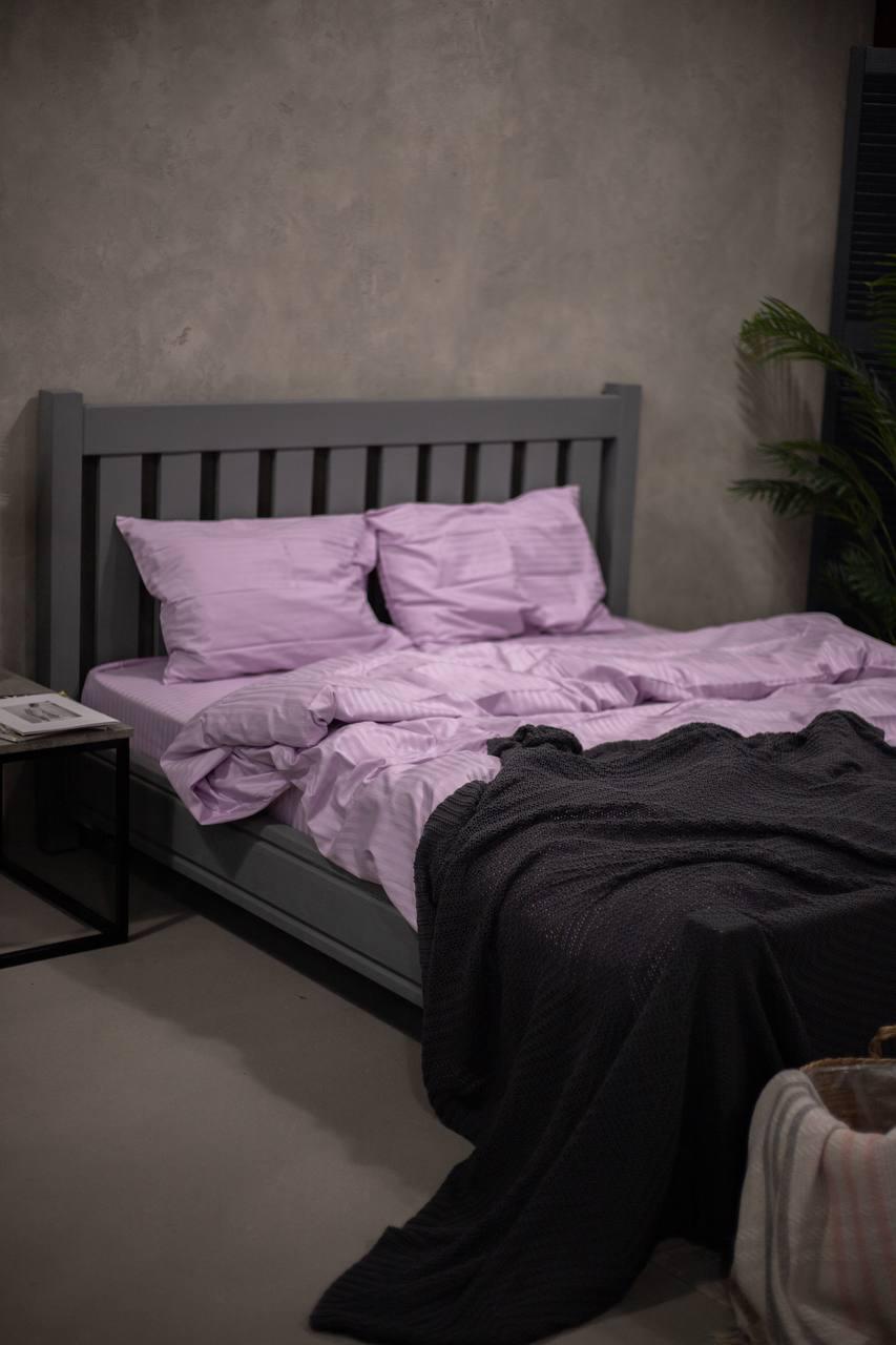 Комплект постельного белья Прованс страйп-сатин двуспальный 180х220 см наволочки 50х70/70х70 см Лавандовый (04021302) - фото 1 Комплект постельного белья Прованс страйп-сатин двуспальный 180х220 см наволочки 50х70/70х70 см Лавандовый (04021302) - фото 1