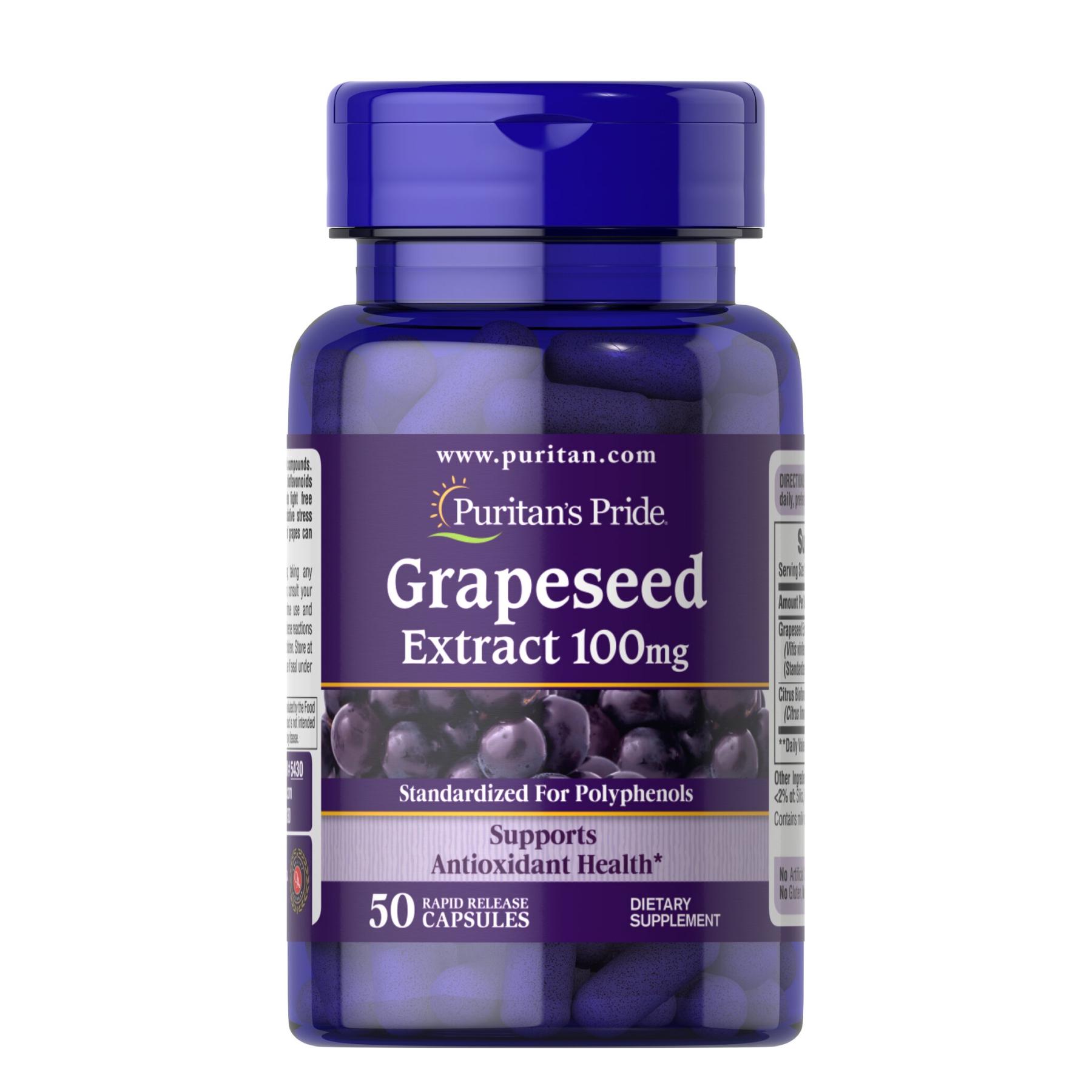 Натуральная добавка Grapeseed Extract 100 mg 50 caps (100-17-1134829-20)