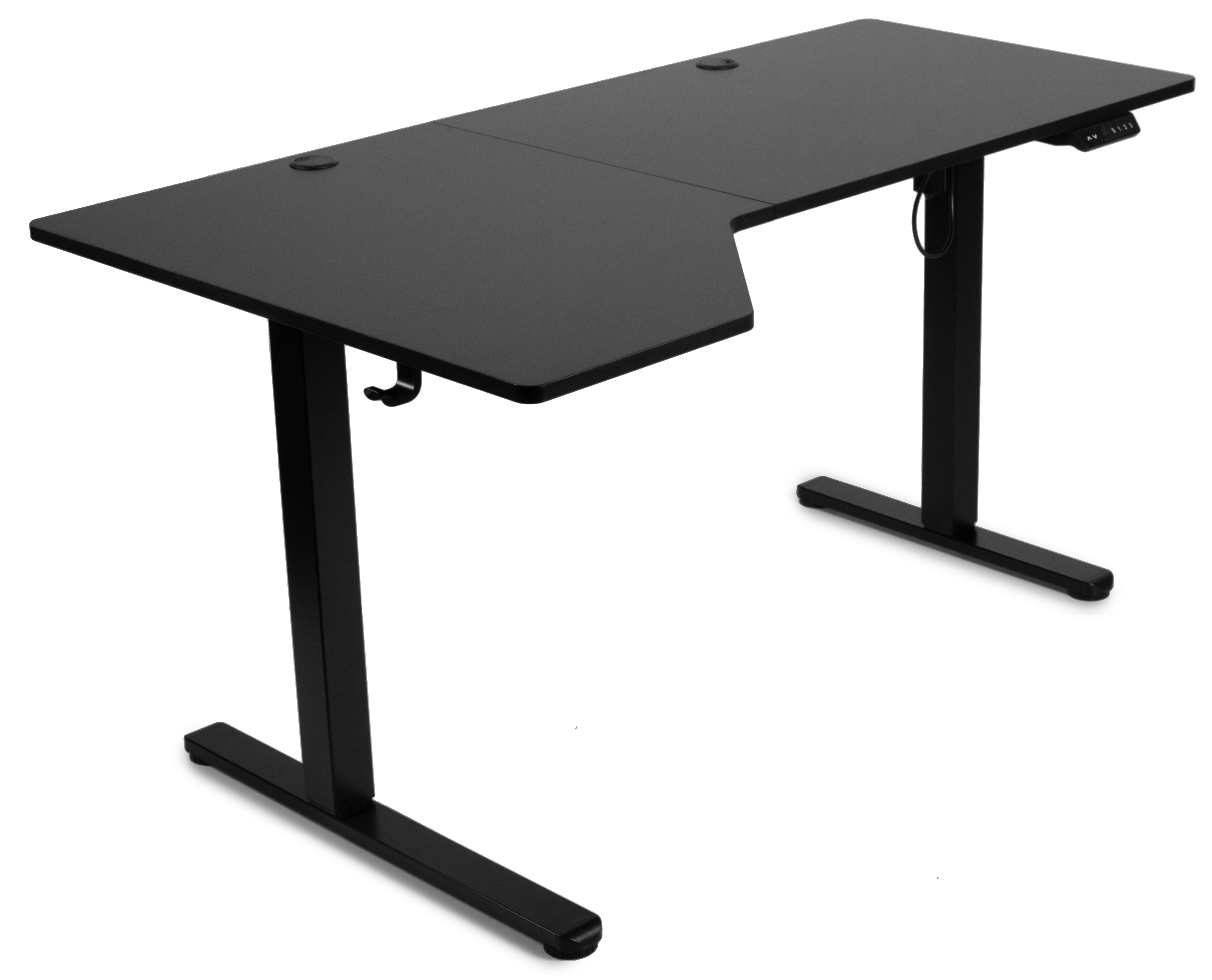 Стіл комп'ютерний регульований Barsky StandUp Corner Left/Right 1450x850 мм Black (BSTc-01)