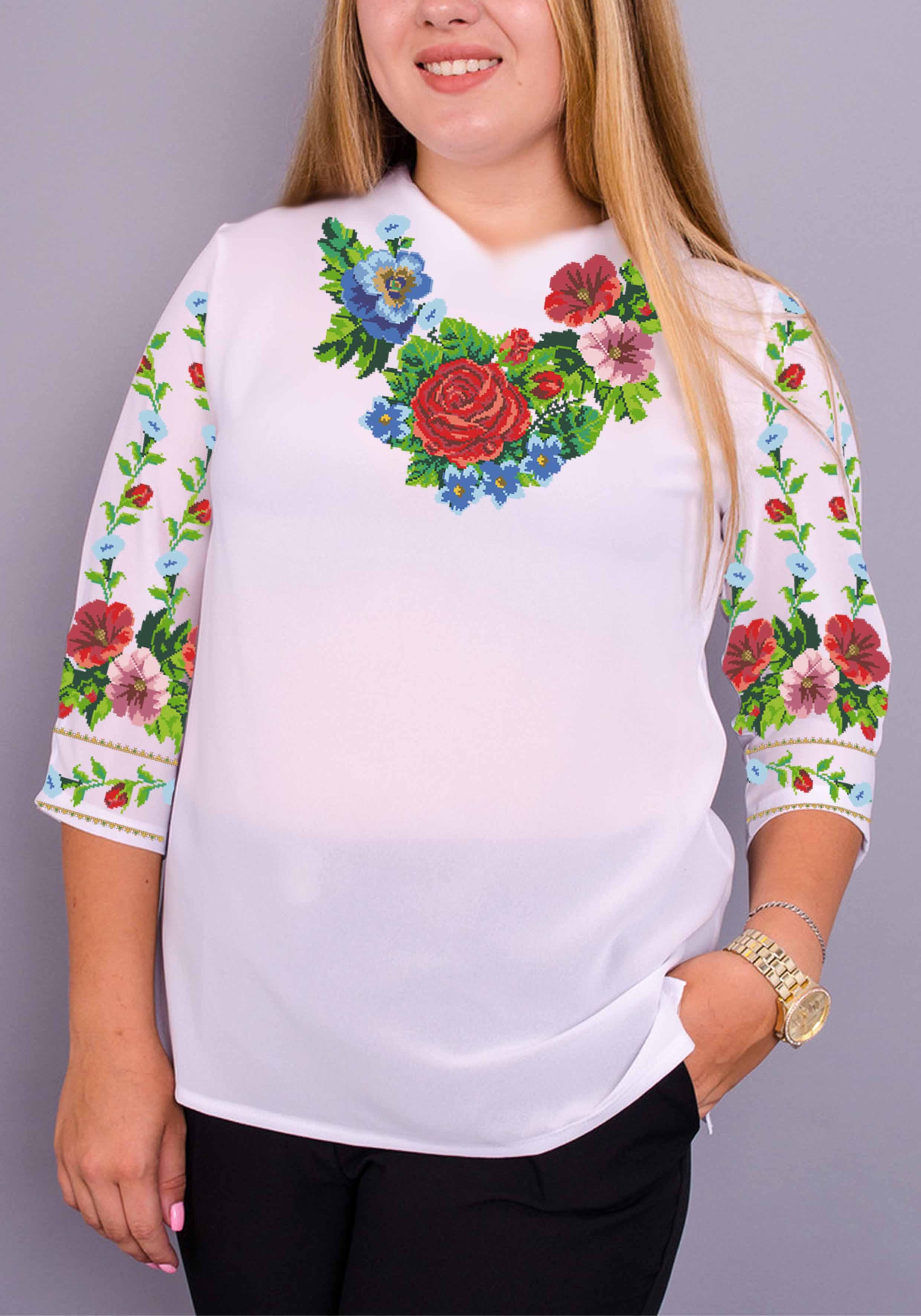 Заготовка для вишивки нитками або бісером сорочка СЖ-151 домоткане полотно Заготовка для вишивки нитками або бісером сорочка СЖ-151 домоткане полотно