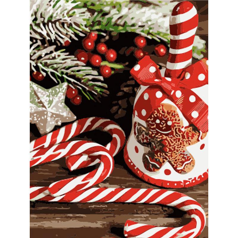 Картина по номерам Strateg Премиум Праздничные сладости 30x40 см (SS6825)