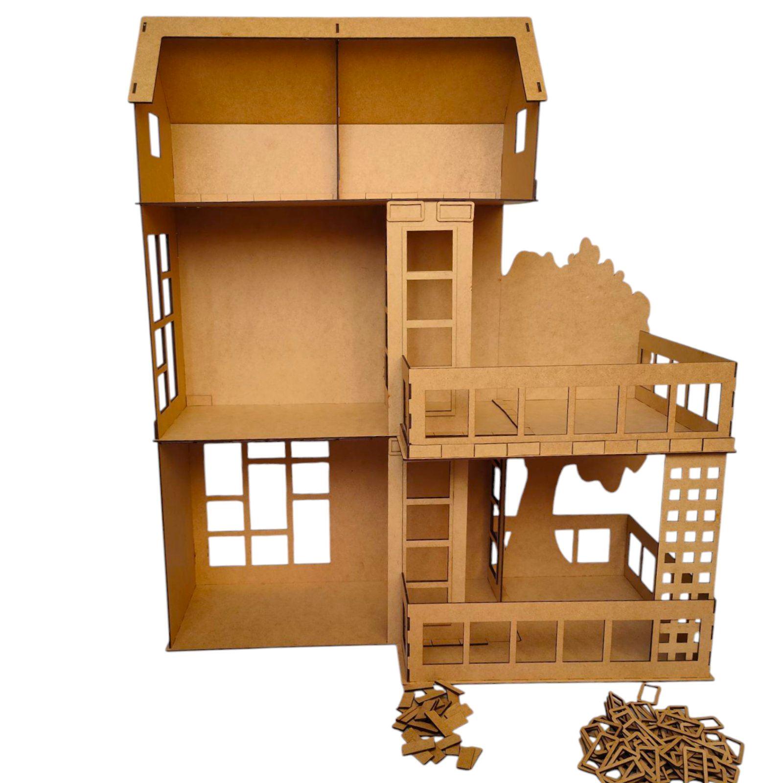 Кукольный домик 32 см самостоятельное склеивание (100-1017)