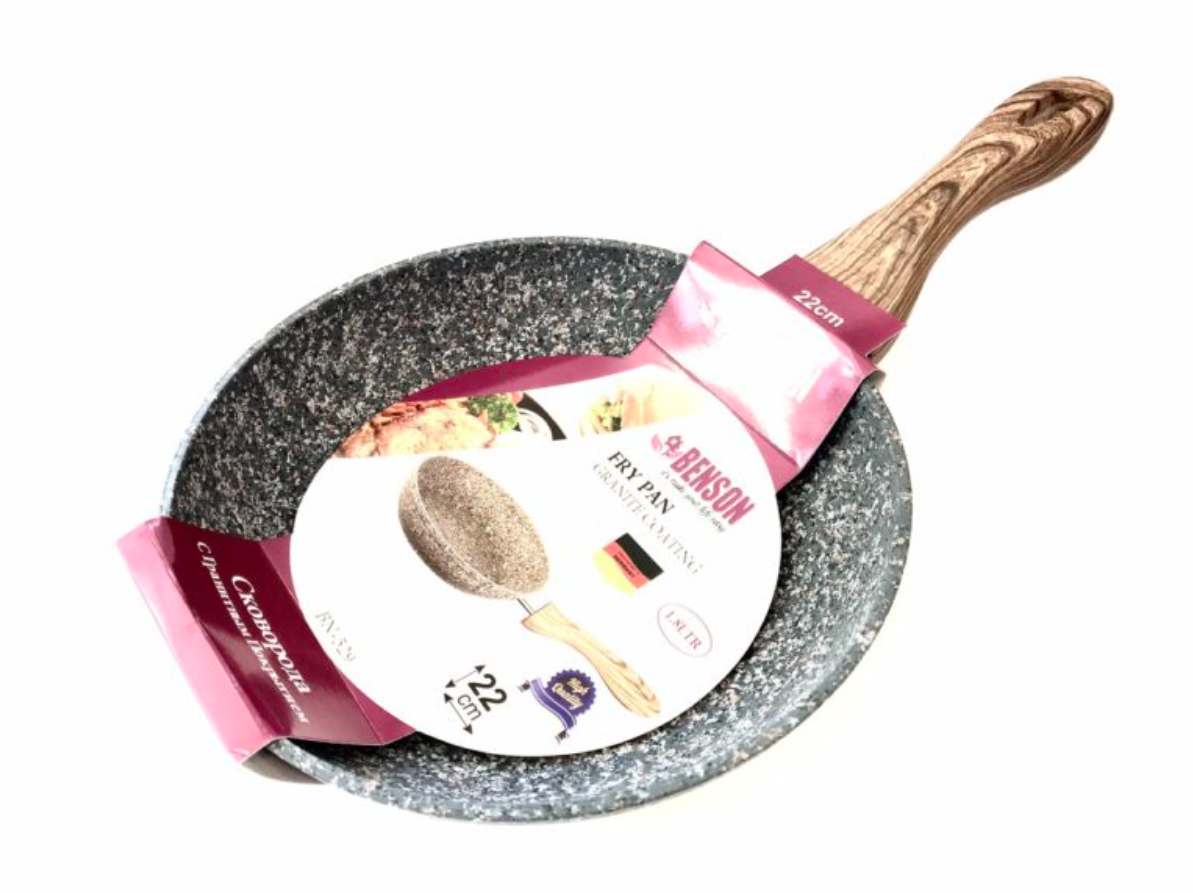 Сковорода Benson BN-529 антипригарное гранитное покрытие 22 см (BSKK-013)