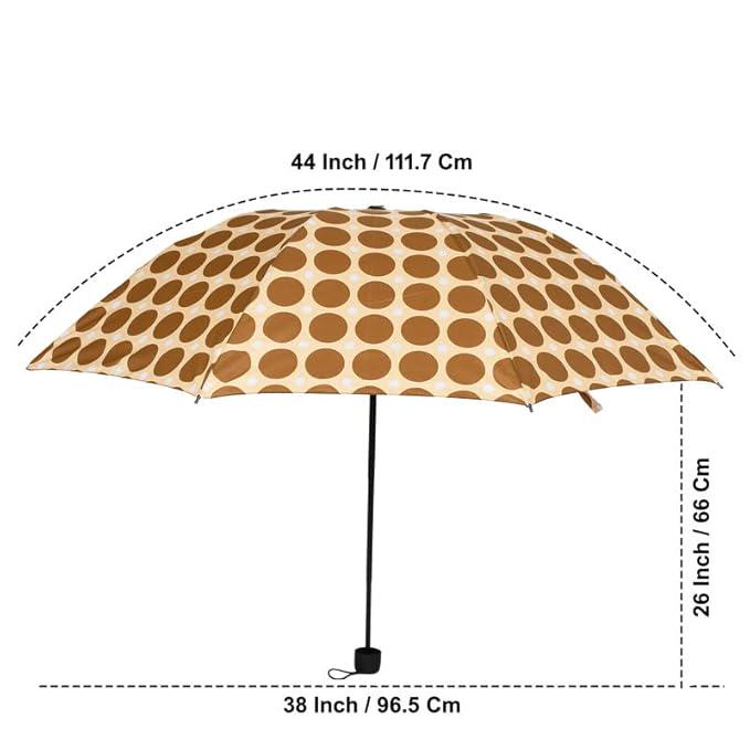 Зонтик складной автомат Dots 8 спиц купол 95 см Brown (28915383) - фото 2