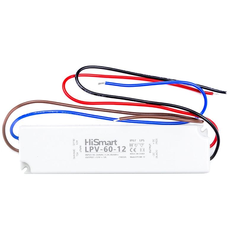 Блок живлення HiSmart 12V 5A 60W IP67