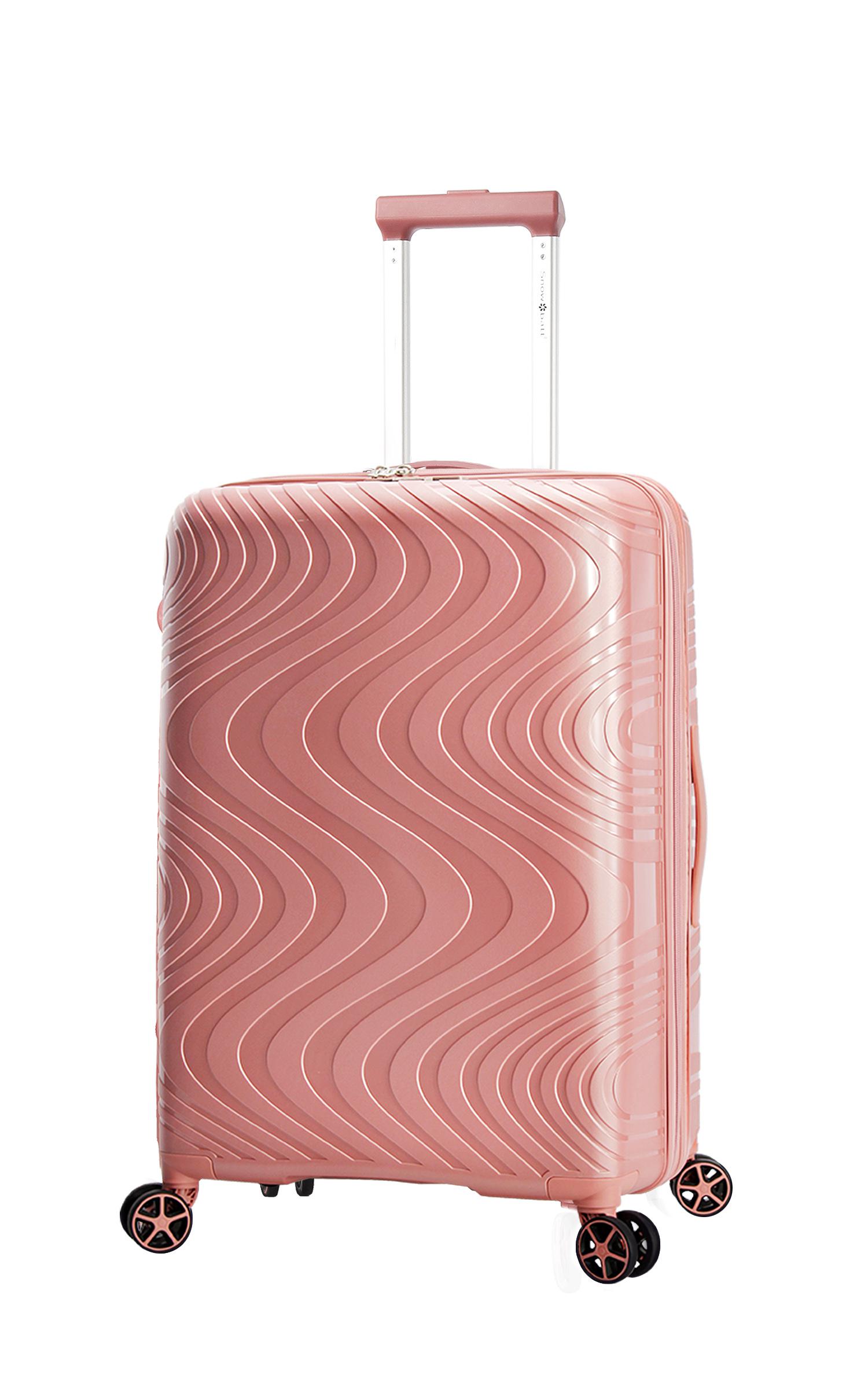 Чемодан Snowball 04303 полипропилен S 54х37х22 см 35 л Розовый/Золотой