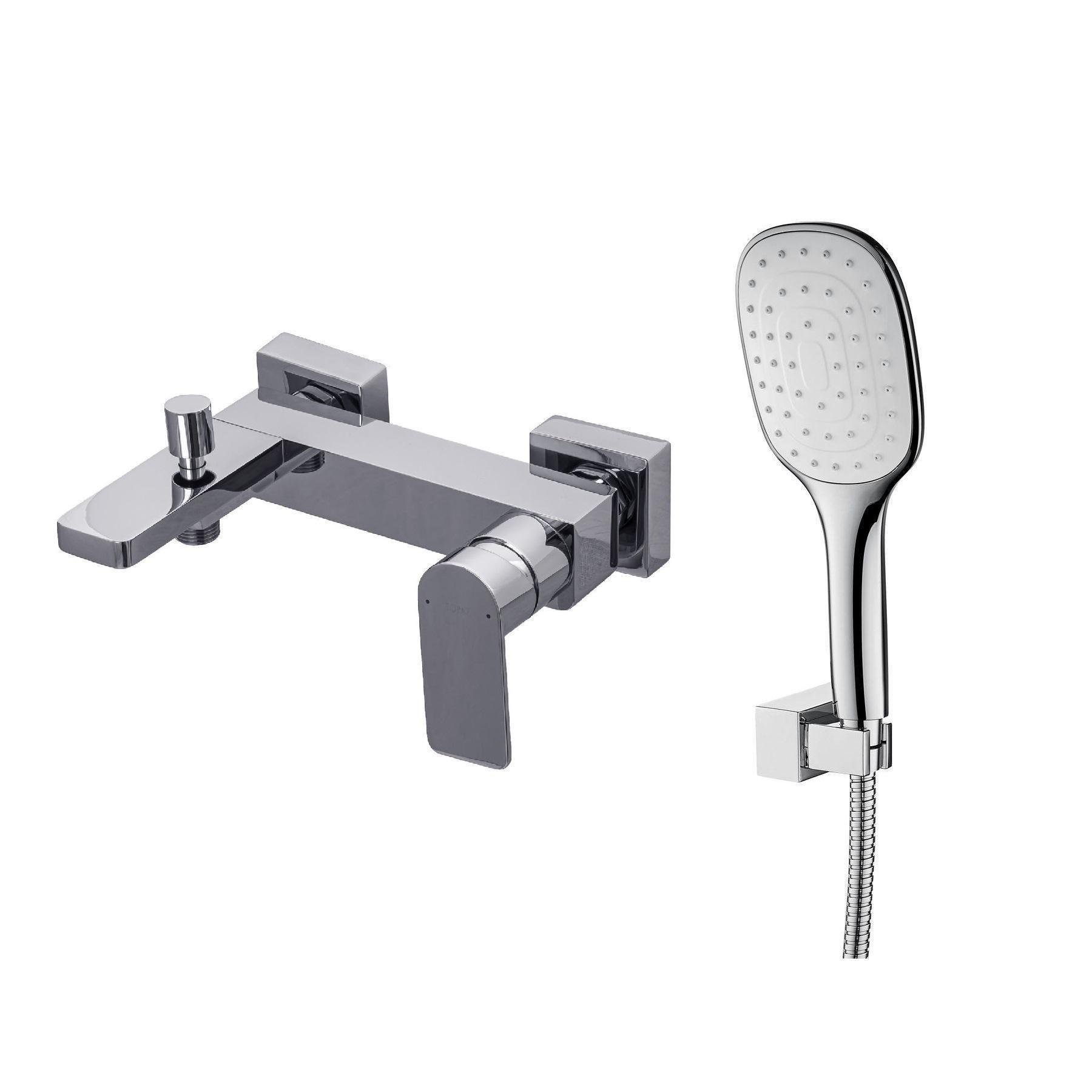 Смеситель для ванны TOPAZ SARDINIA TS с лейкой и держателем (14754)