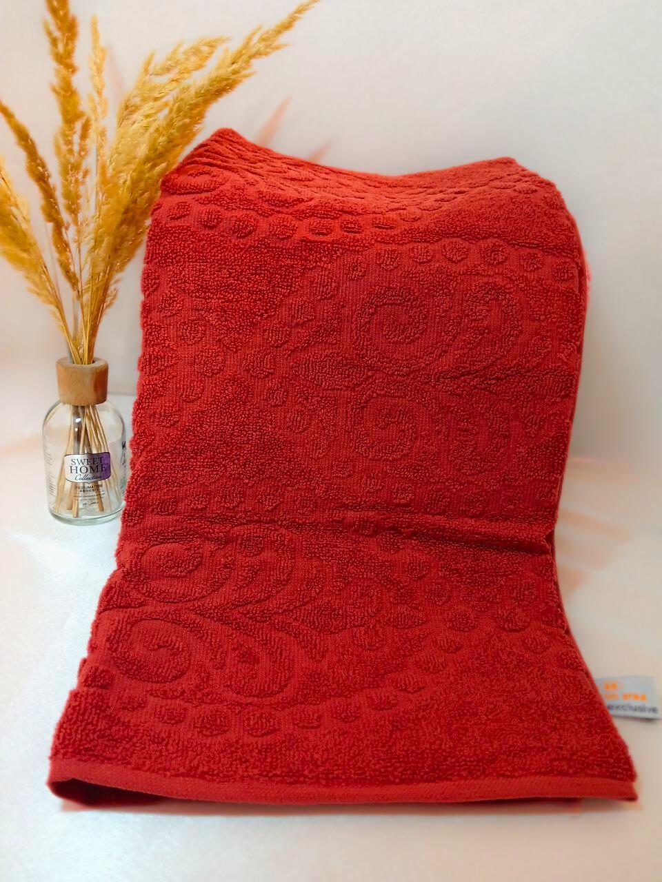 Рушник жакардовий Cotton Area 50х90 см Бордовий (12745) - фото 3 Рушник жакардовий Cotton Area 50х90 см Бордовий (12745) - фото 3