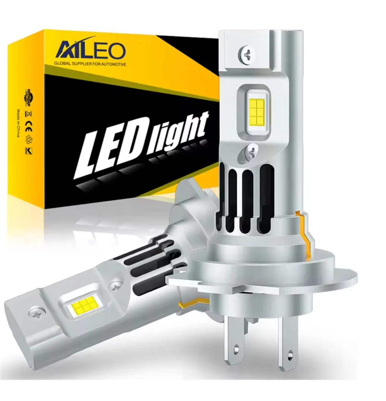 Автомобильные лампы LED AILEO H7 6500K 18000L с вентилятором 2 шт.