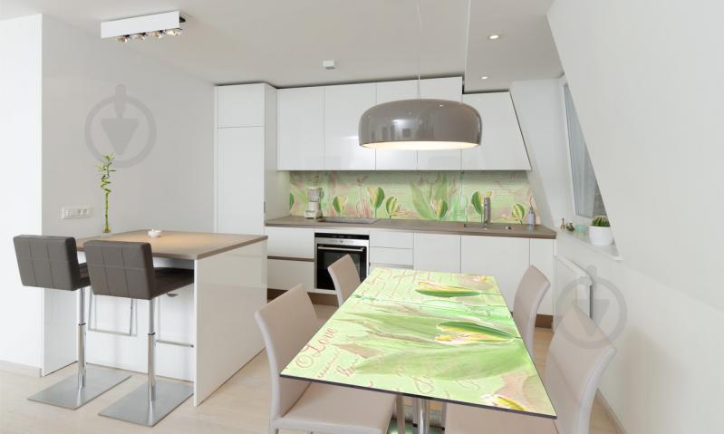 Наклейка виниловая на стол Zatarga «Зеленые Тюльпаны» 600х1200 мм Z180718st Наклейка виниловая на стол Zatarga «Зеленые Тюльпаны» 600х1200 мм Z180718st