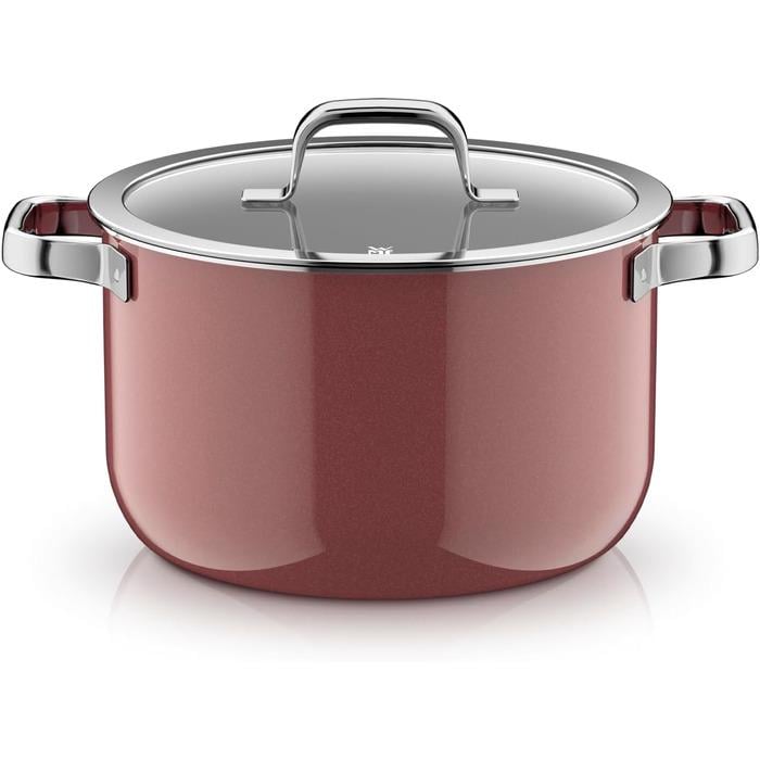 Кастрюля WMF Fusiontec Mineral Pro 24 см 6,4 л со стеклянной крышкой Розовый