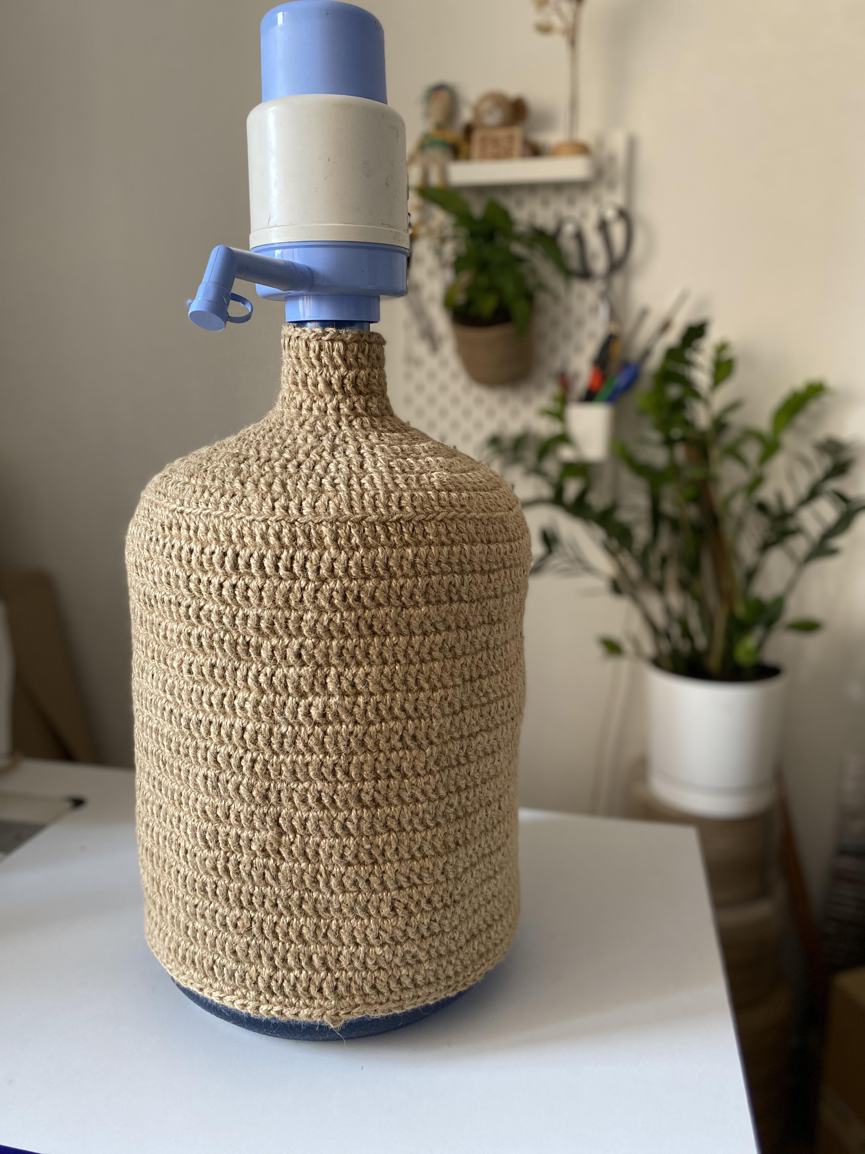 Чохол на бутль Svetla.jute із джута ручної роботи для бутля 19л (JUTE0042) - фото 4 Чохол на бутль Svetla.jute із джута ручної роботи для бутля 19л (JUTE0042) - фото 4