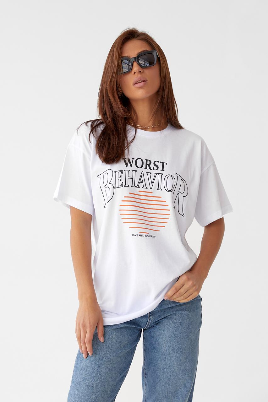 Футболка женская oversize L Белый (9541720) Футболка женская oversize L Белый (9541720)