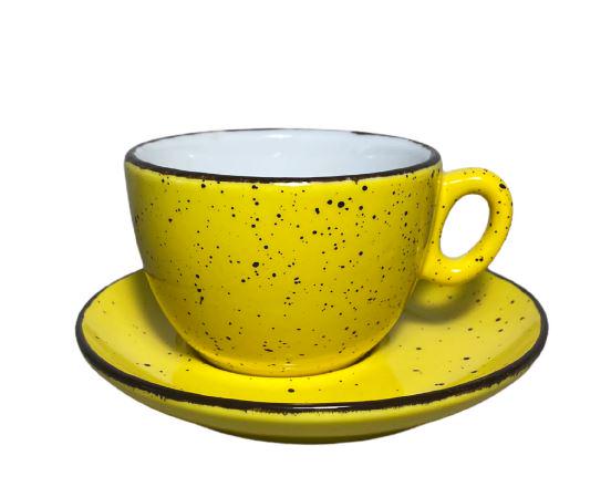 Блюдце INKER exc 12 см Iris dots yellow (8954084) - фото 2