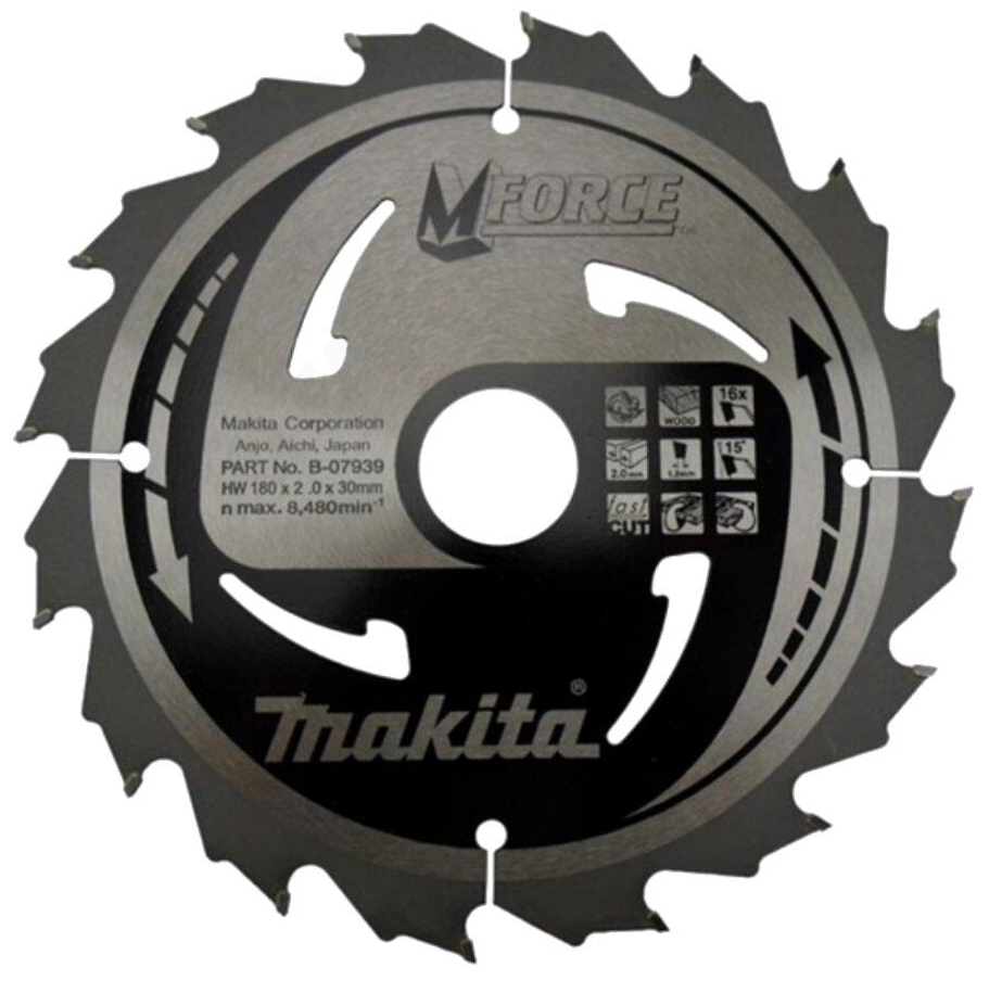 Диск пильный по дереву Makita M-Force 180х30 мм 16T