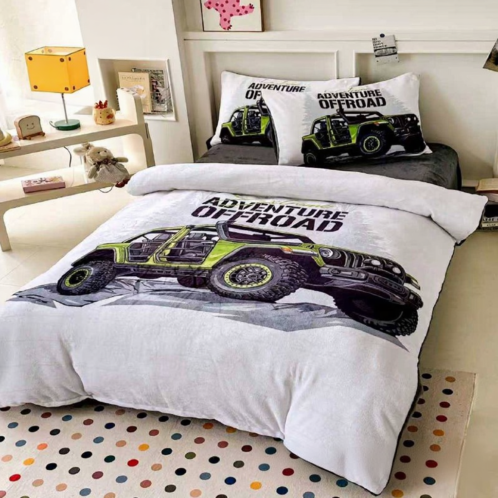 Комплект дитячої постільної білизни велюр полуторний 50x70 см Білий