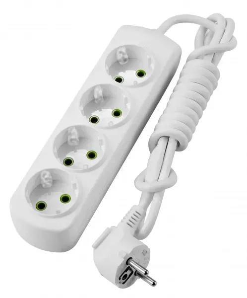 Подовжувач чотиримісний Lezard Letitia побутовий б/з 3 м (721-0403-403)