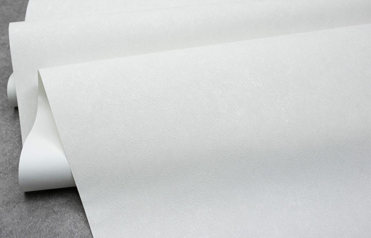 Обои флизелиновые SINTRA Omega Cristal UNI 524619 фон винил горячего тиснения 1,06х10,05 м Белый