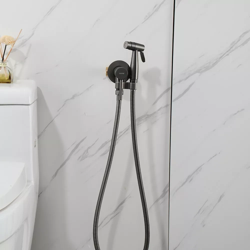 Гигиенический душ скрытого монтажа Gappo G7206-9 Графит (G7206-9) - фото 2 Гигиенический душ скрытого монтажа Gappo G7206-9 Графит (G7206-9) - фото 2