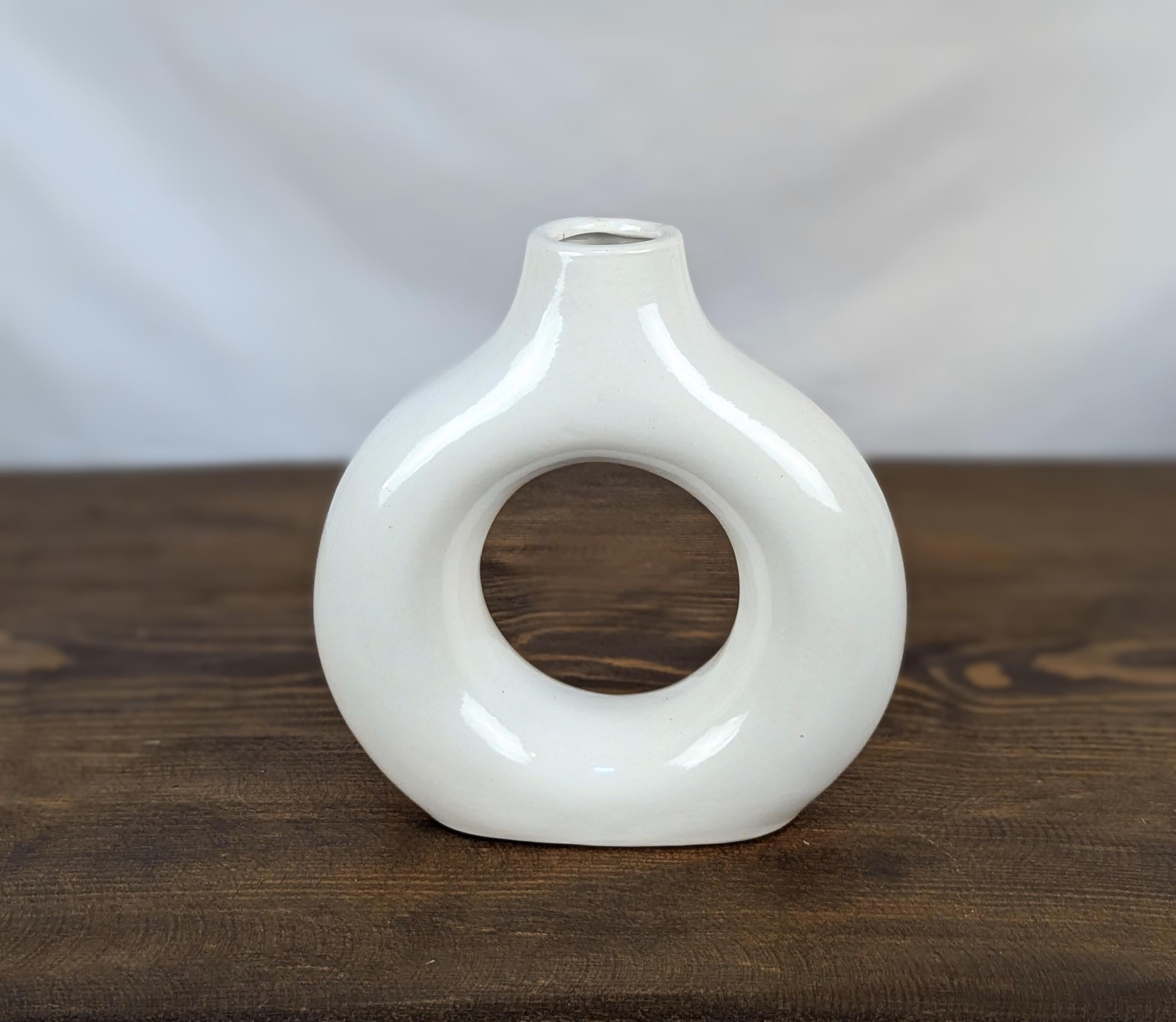 Ваза Nana ceramics Стайл 21 см Белый