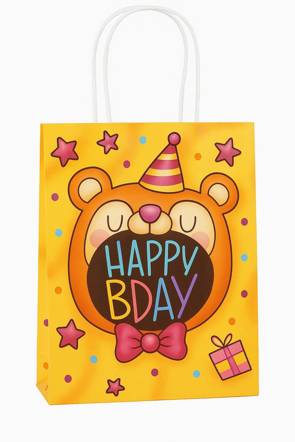 Пакет подарочный бумажный Happy birthday 3D S 18х23х8 см (R98657-S)