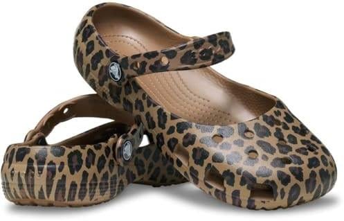 Балетки жіночі Crocs Women's Classic Ballet Clogs Animal Print р. 37-38 Бежевий (23408)